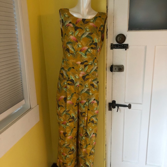 Jumpsut by Chepe for Italy tropical Green plants  floral beach. Its a new - Picture 2 of 2